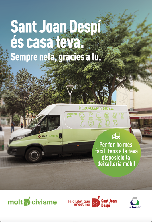 campanya cívica per buscar la complicitat de la ciutadania en el manteniment d'un Sant Joan Despí net