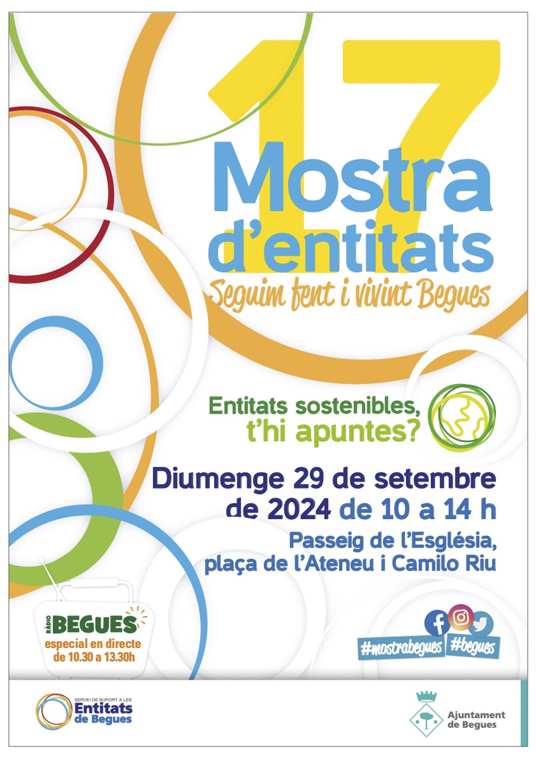 La 17a edició de la Mostra d’Entitats de Begues tindrà la sostenibilitat com a fil conductor