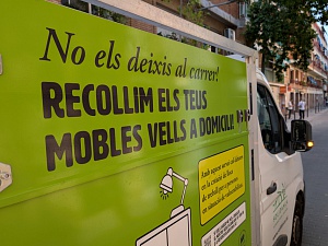El servei a domicili aconsegueix recollir el 73,5% dels mobles vells en el seu primer any de funcionament